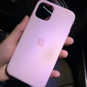iPhone 11 pink silicone apple case